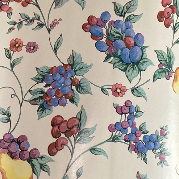 Vintage farmhouse 3 rolls wall paper boarder self stick fruit vine - Picture 7 of 7